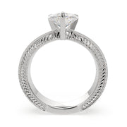 1 Carat VS1 D Lab Grown Diamond Solitaire Heart Ring