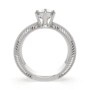 4 Carat VS1 D Lab Grown Diamond Solitaire Pear Ring