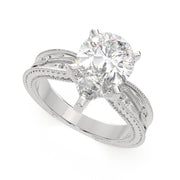 2 Carat VS1 D Lab Grown Diamond Solitaire Pear Ring
