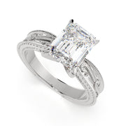 2 Carat VS1 D Lab Grown Diamond Solitaire Radiant Ring