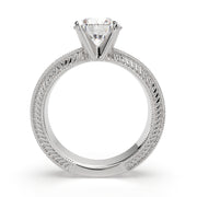 4 Carat VS1 D Lab Grown Diamond Solitaire Round Ring