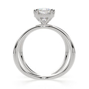 1 Carat VS1 D Lab Grown Diamond Solitaire Split Shank Cushion Ring