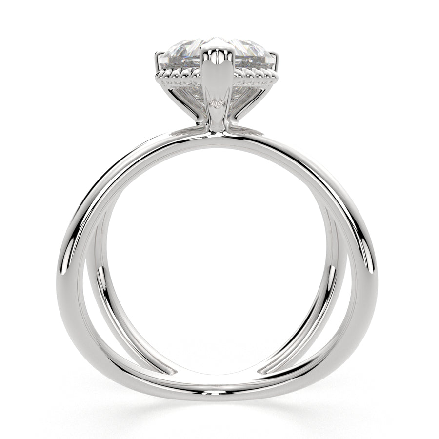 Tatiana 4 Carat Heart Cut Solitaire Split Shank Engagement Ring
