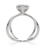 4 Carat VS1 D Lab Grown Diamond Solitaire Split Shank Heart Ring