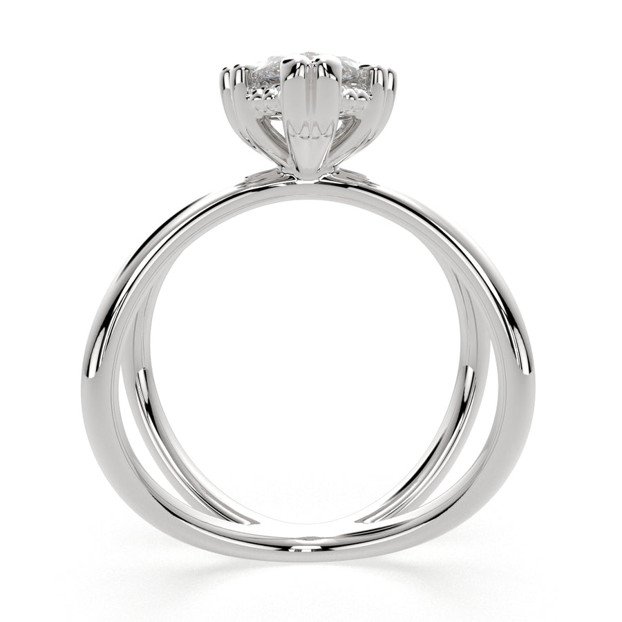 Tatiana 3 Carat Marquise Cut Solitaire Split Shank Engagement Ring