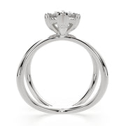 3 Carat VS1 D Lab Grown Diamond Solitaire Split Shank Marquise Ring