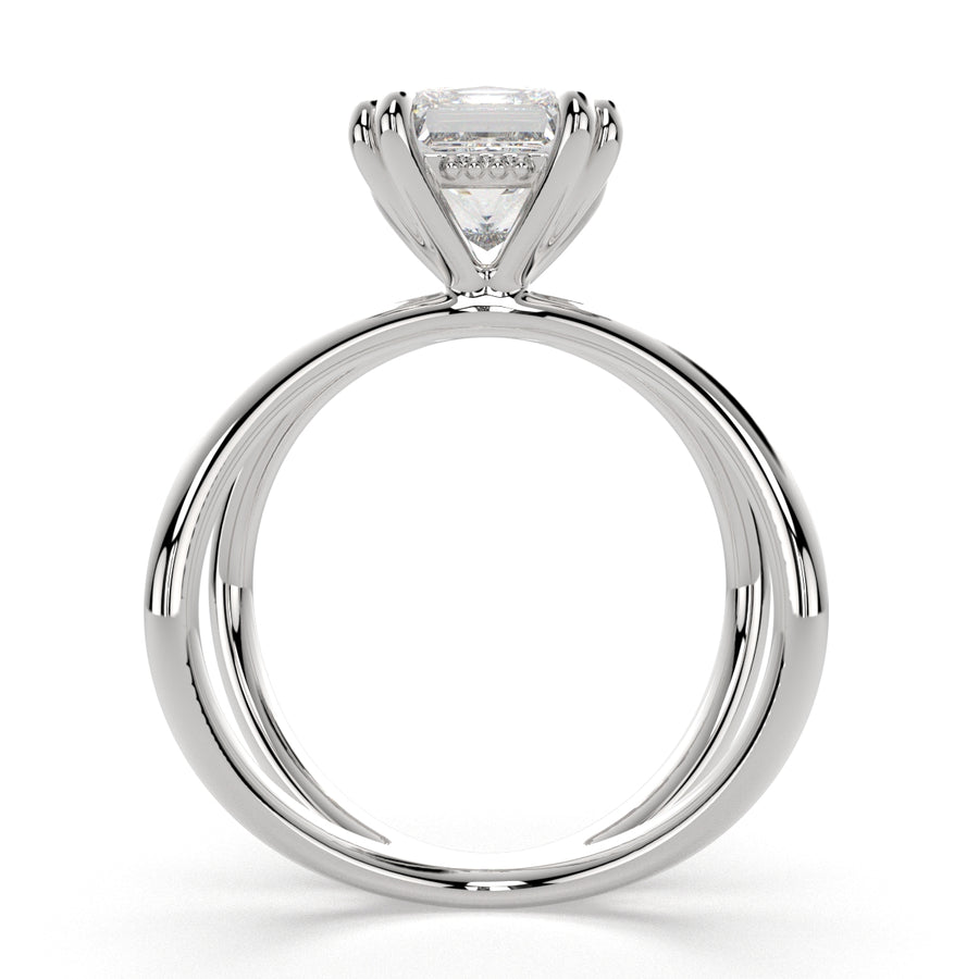 Tatiana 4 Carat Princess Cut Solitaire Split Shank Engagement Ring