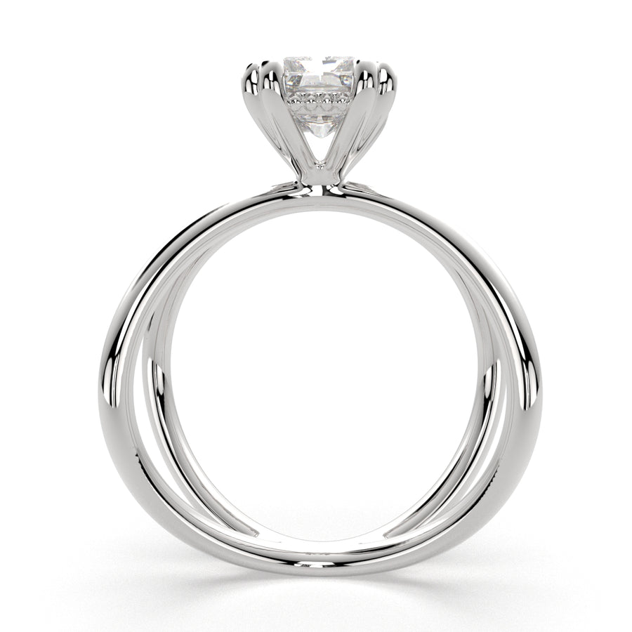 Tatiana 3 Carat Radiant Cut Solitaire Split Shank Engagement Ring