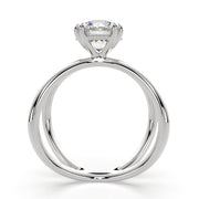 2 Carat VS1 D Lab Grown Diamond Solitaire Split Shank Round Ring