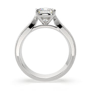 1 Carat VS1 D Lab Grown Diamond Solitaire Cushion Ring