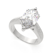 3 Carat VS1 D Lab Grown Diamond Solitaire Marquise Ring