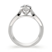 3 Carat VS1 D Lab Grown Diamond Solitaire Pear Ring