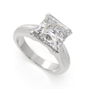 3 Carat VS1 D Lab Grown Diamond Solitaire Princess Ring