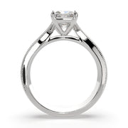 1 Carat VS1 D Lab Grown Diamond Solitaire Radiant Ring