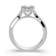 1 Carat VS1 D Lab Grown Diamond Solitaire Round Ring