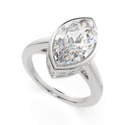 2.15 Carat VS1 D Lab Grown Diamond Halo Pave Marquise Ring