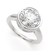 1.15 Carat VS1 D Lab Grown Diamond Halo Pave Round Ring