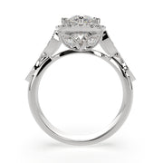 4.35 Carat VS1 D Lab Grown Diamond Halo Pave Marquise Ring