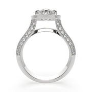 4.45 Carat VS1 D Lab Grown Diamond Halo Pave Marquise Ring