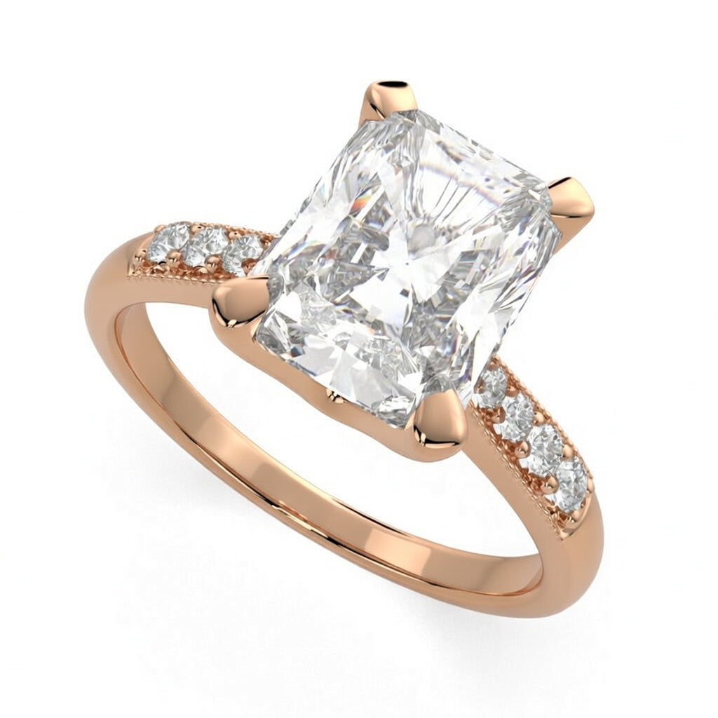 Federica 2.4 Carat Radiant Cut 4 Prong Engagement Ring
