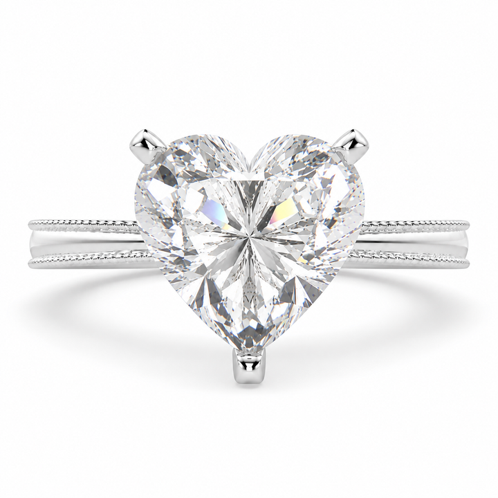 Camilla 4 Carat Heart Cut Solitaire Engagement Ring