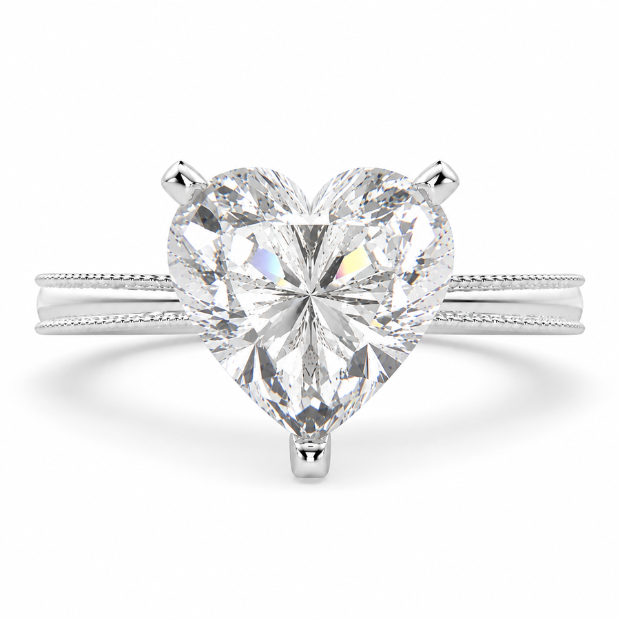Camilla 4 Carat Heart Cut Solitaire Engagement Ring