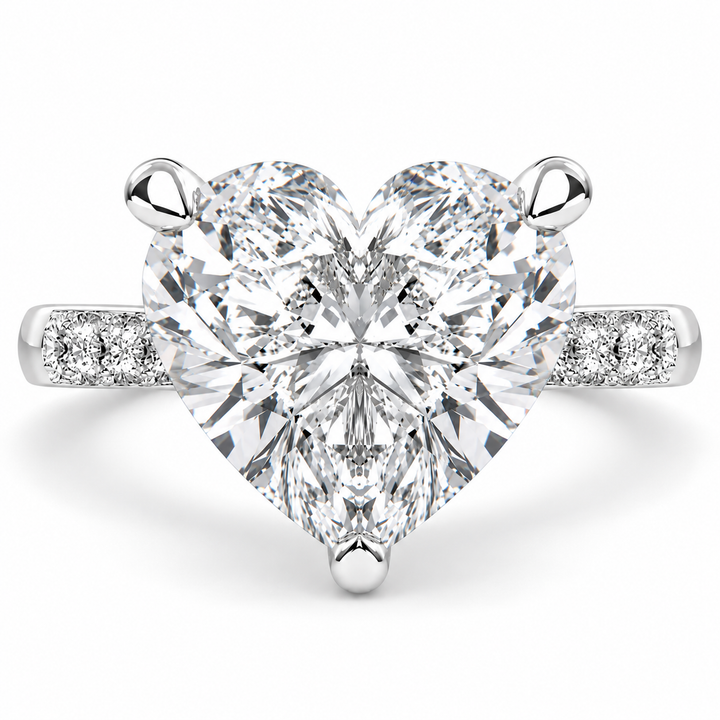 Federica 7.4 Carat Heart Cut 4 Prong Engagement Ring