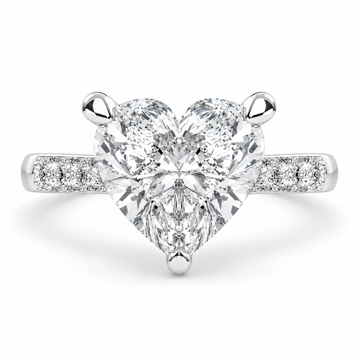 Federica 5.4 Carat Heart Cut 4 Prong Engagement Ring