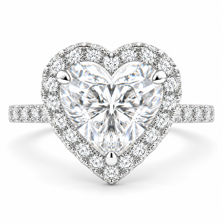 Bianca 5.5 Carat Heart Cut Halo Pave Engagement Ring