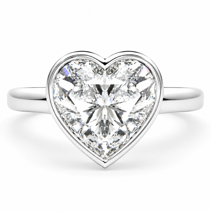Xenia 6.15 Carat Heart Cut Halo Pave Solitaire Engagement Ring