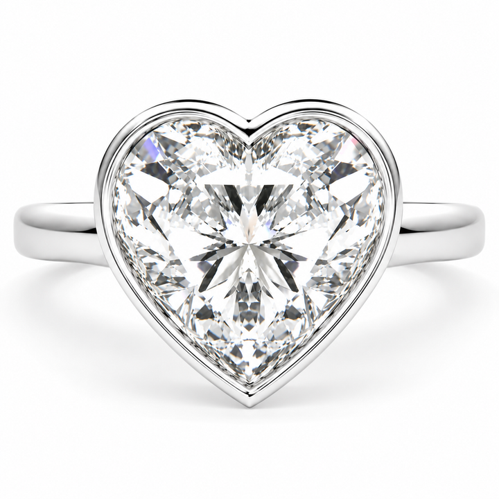 Xenia 7.15 Carat Heart Cut Halo Pave Solitaire Engagement Ring