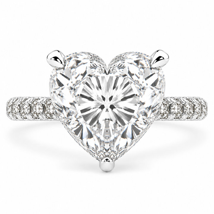 Ginevra 6.2 Carat Heart Cut Tapered Engagement Ring