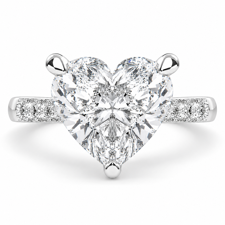 Federica 6.4 Carat Heart Cut 4 Prong Engagement Ring