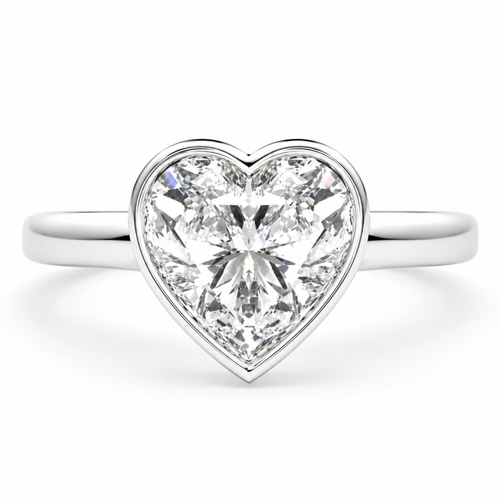 Xenia 5.15 Carat Heart Cut Halo Pave Solitaire Engagement Ring