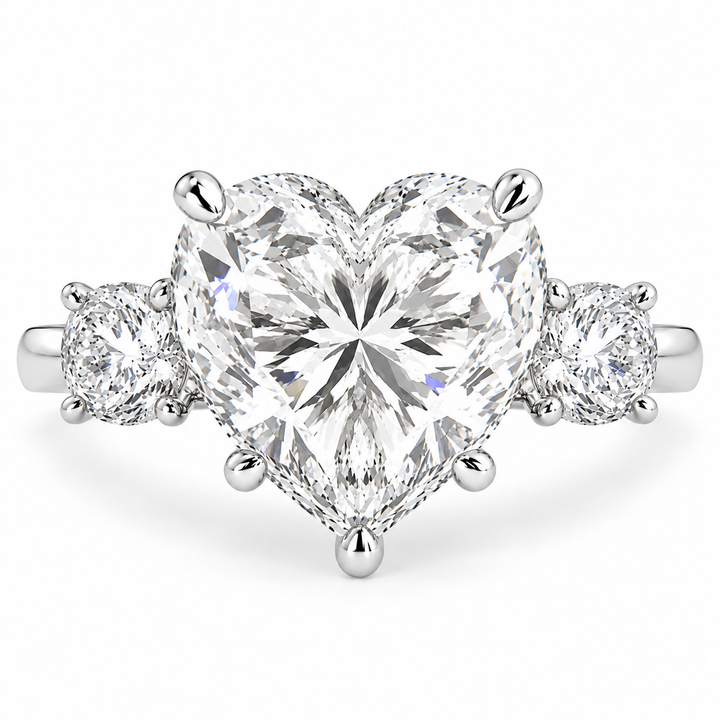Hana 6.2 Carat Heart Cut 3 Stone Engagement Ring