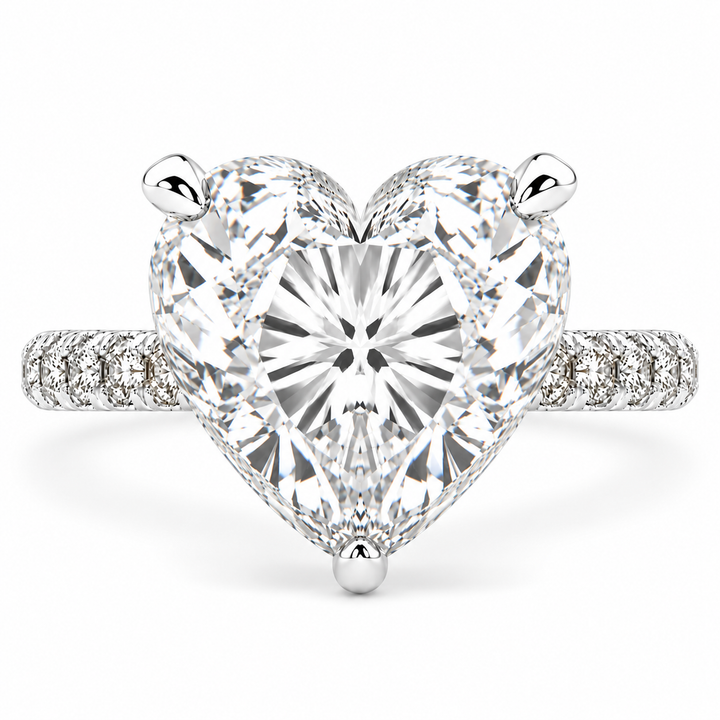 Ginevra 7.2 Carat Heart Cut Tapered Engagement Ring