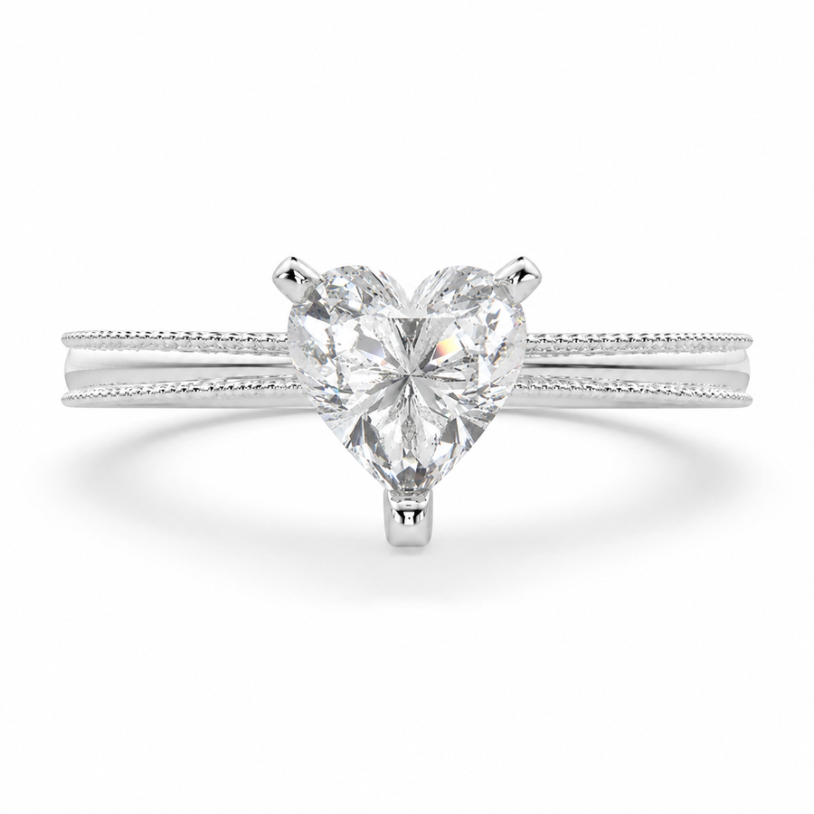 Camilla 1 Carat Heart Cut Solitaire Engagement Ring
