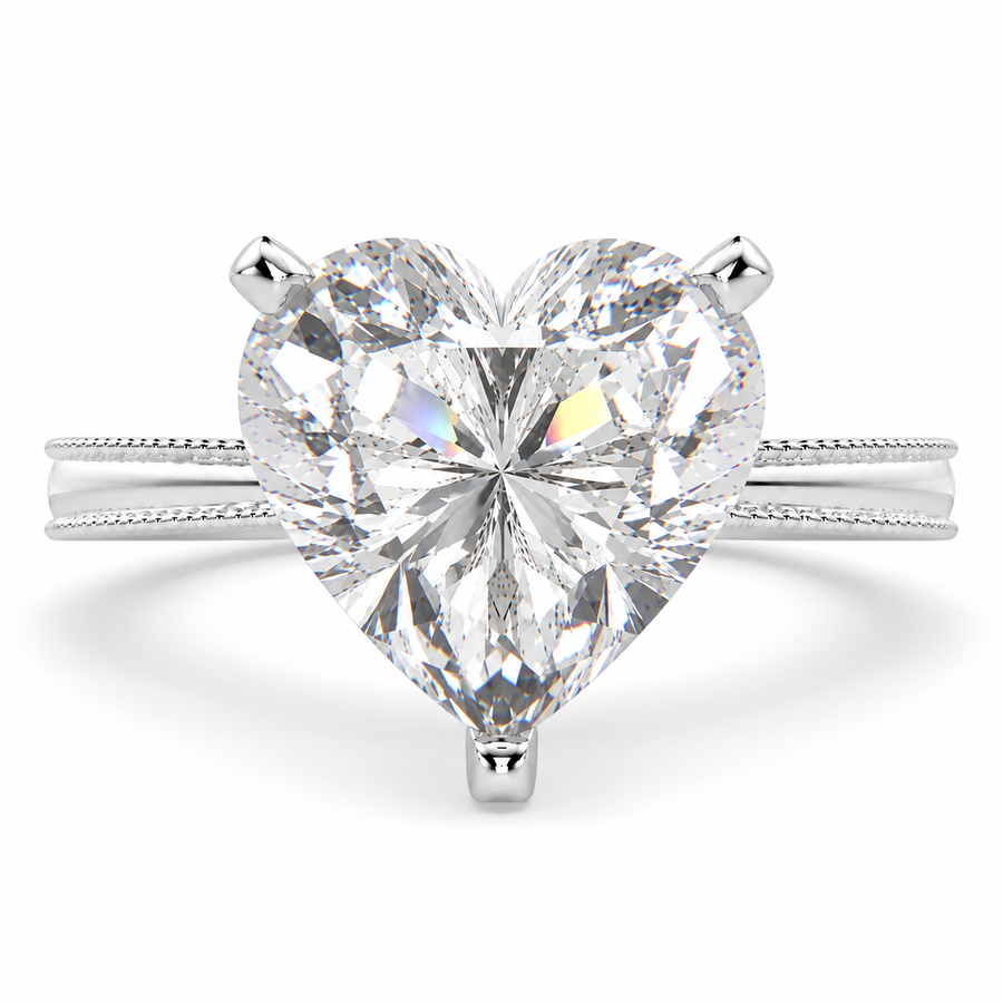 Camilla 5 Carat Heart Cut Solitaire Engagement Ring