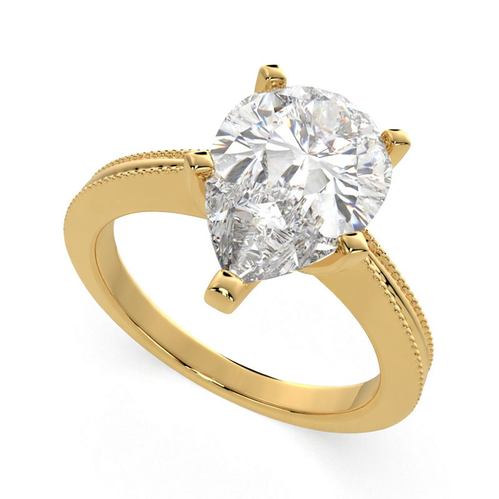 Camilla 2 Carat Pear Cut Solitaire Engagement Ring