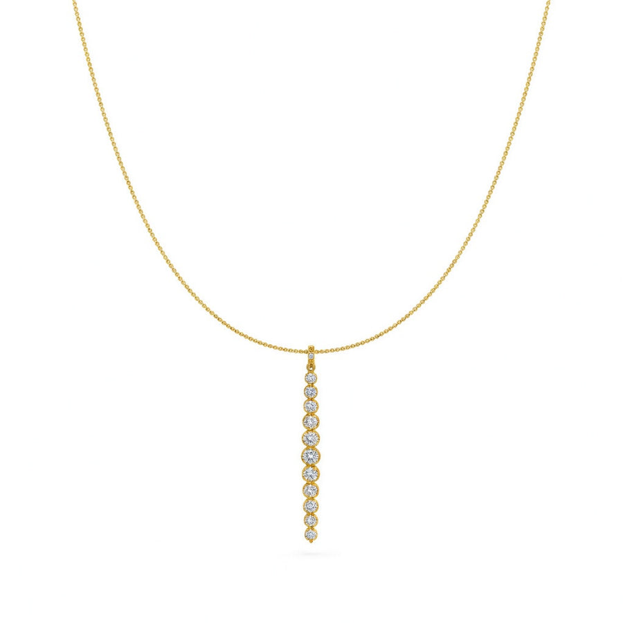 1.2 Ct Round Cut Diamond Lariat Necklace VS1 D-F White Gold 14k