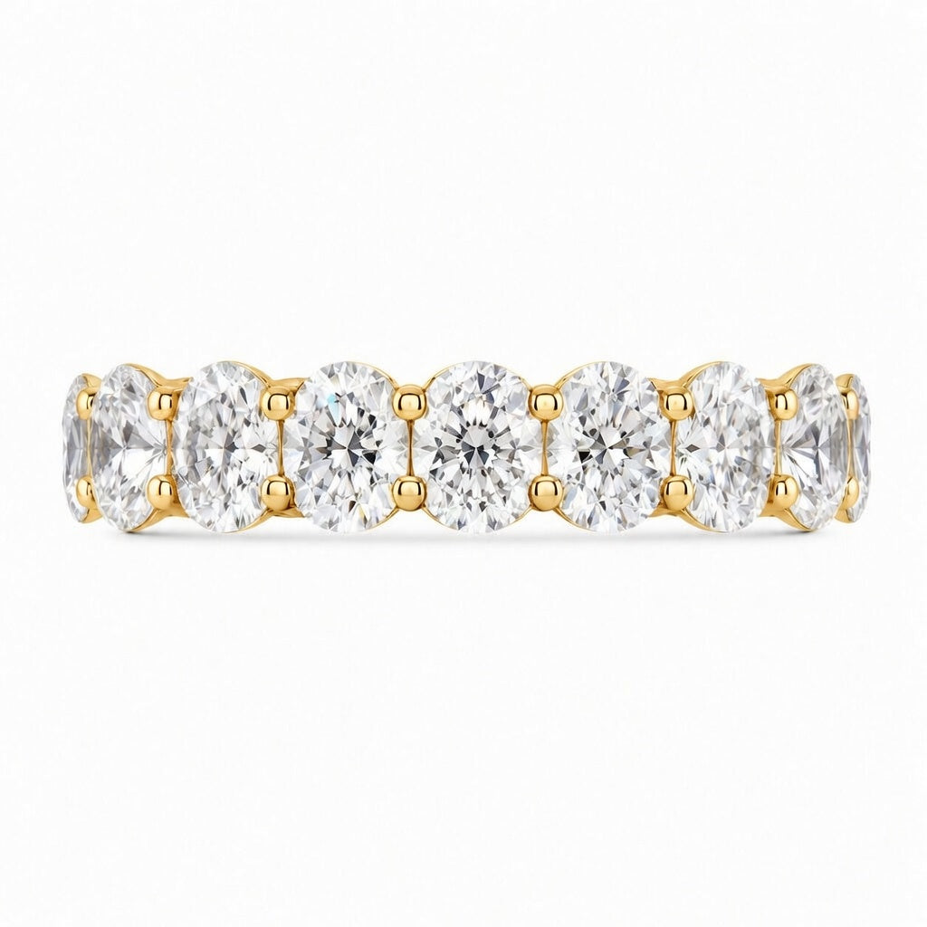 5.63 CT Lab-Grown Diamond Eternity Ring in 14K White Gold (D–F / VS1–VS2)