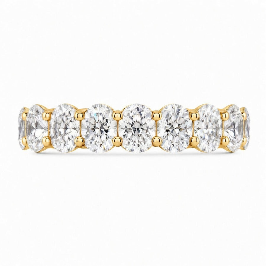 5.63 CT Lab-Grown Diamond Eternity Ring in 14K White Gold (D–F / VS1–VS2)