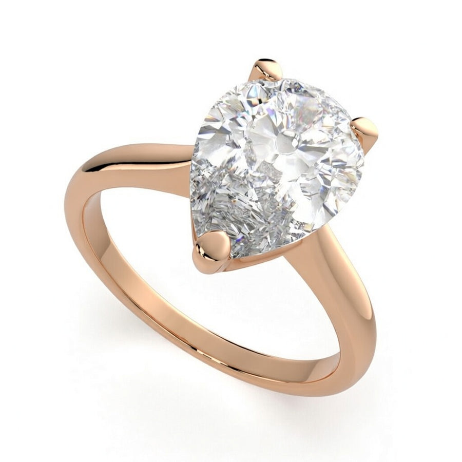 Juliana 2 Carat Pear Cut Classic Solitaire Engagement Ring