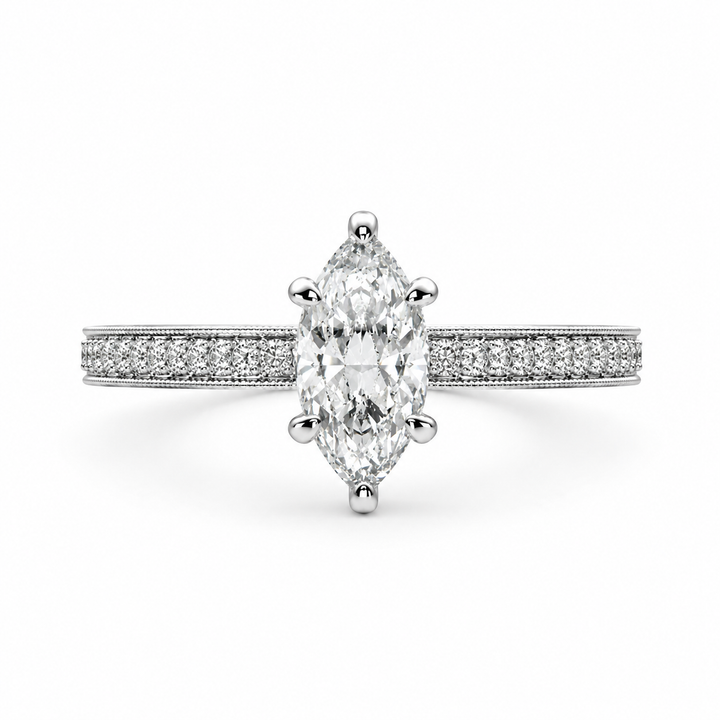 Martina 1.75 Carat Marquise Cut Pave Engagement Ring