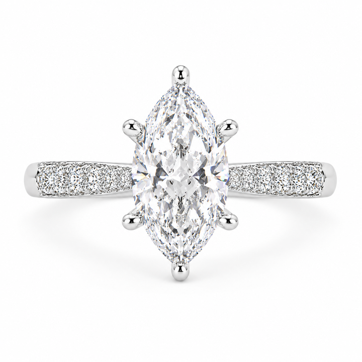 Federica 4.4 Carat Marquise Cut 4 Prong Engagement Ring