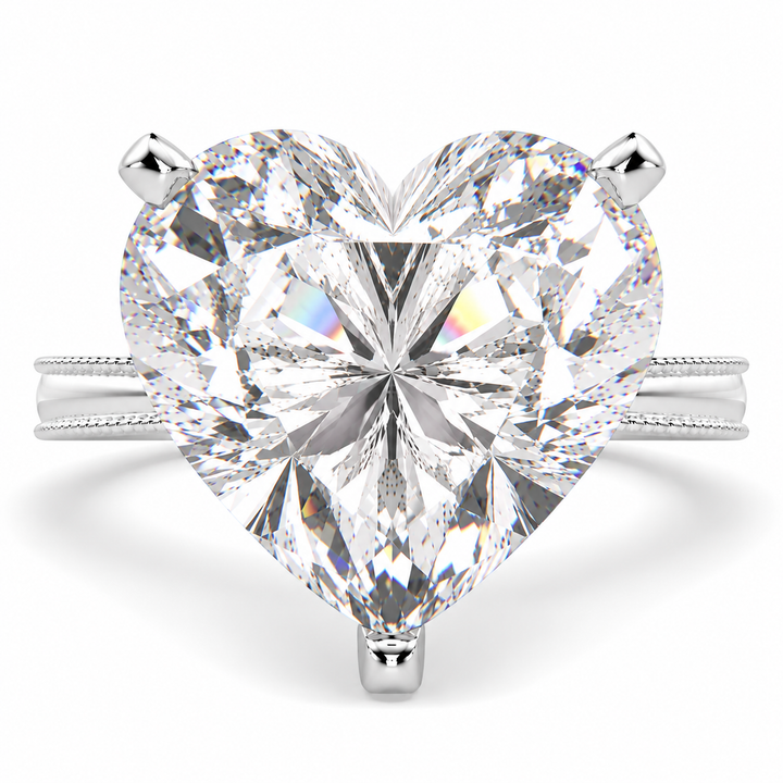 Camilla 7 Carat Heart Cut Solitaire Engagement Ring