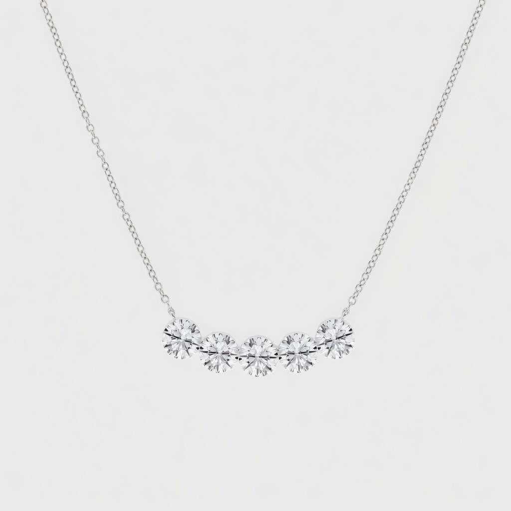 4.00 CTW Boundless Arc Lab-Grown Diamond Pendant (D–F / VS1–VS2, IGI Certified)