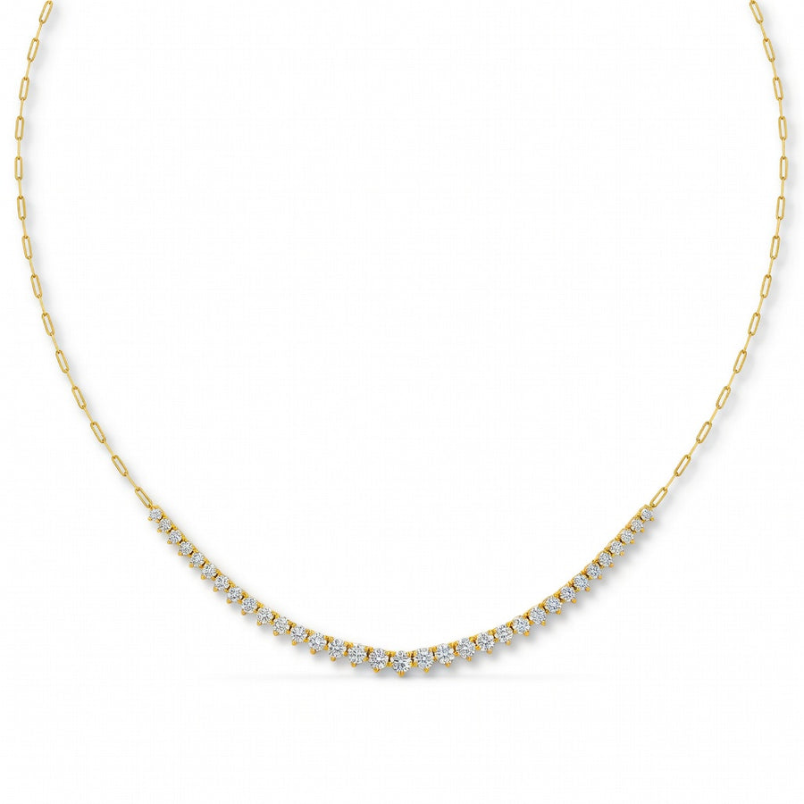2.25 Ct Round Cut Diamond Chain Necklace VS1 D-F White Gold 14k
