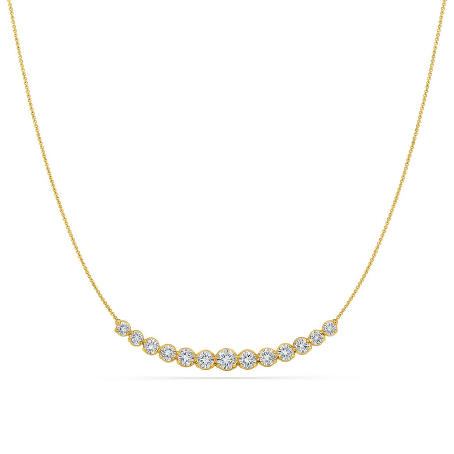 3.2 Ct Round Cut Diamond Chain Necklace VS1 D-F White Gold 14k