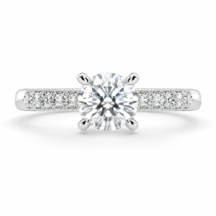 Federica 1.4 Carat Round Cut 4 Prong Engagement Ring